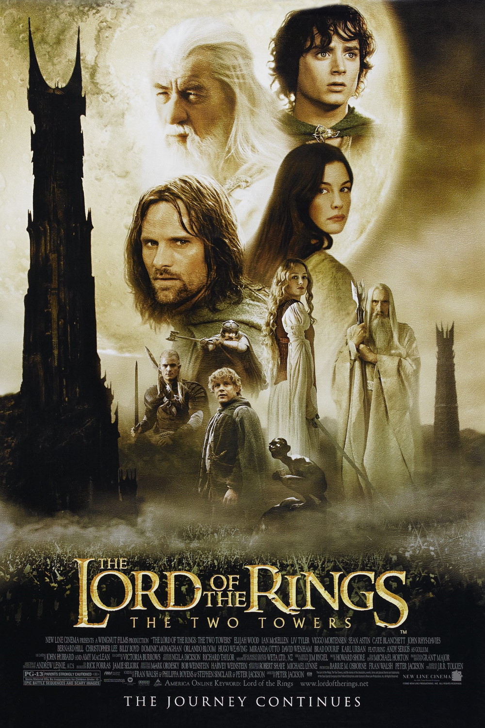The Lord of the Rings: The Two Towers (2002) Poster
