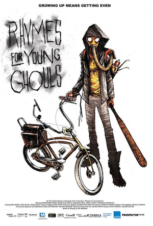 Poster for the 2013 film RHYMES FOR YOUNG GHOULS directed by Jeff Barnaby.