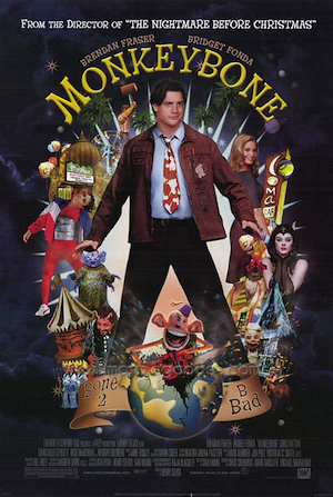 Poster for 2001 film MONKEYBONE by Henry Selick.